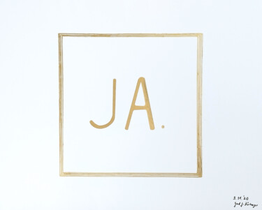 Disegno intitolato "Ja." da Darda, Opera d'arte originale, Lacca