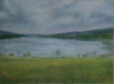 Σχέδιο με τίτλο "Lac de Saint-Point…" από Jacqueline Dardel-Kormann, Αυθεντικά έργα τέχνης