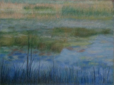 Dessin intitulée "Lac de Saint-Point 1" par Jacqueline Dardel-Kormann, Œuvre d'art originale