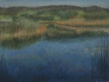 Dessin intitulée "Lac de Saint-Point 2" par Jacqueline Dardel-Kormann, Œuvre d'art originale