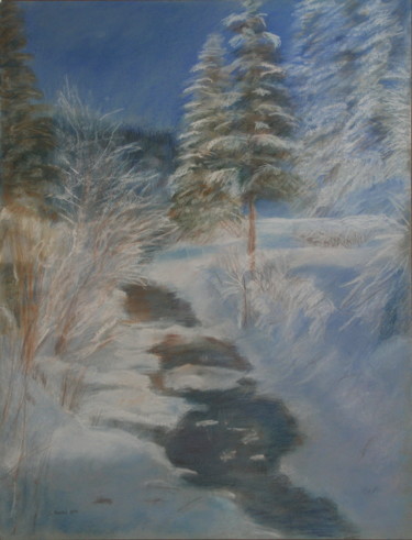 Dibujo titulada "Lumiere-hivernale 1…" por Jacqueline Dardel-Kormann, Obra de arte original, Otro