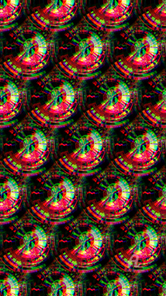 Capsules Rouges / Motif abstrait Arts numériques intitulée "Capsules Rouges / M…" par Benoît Dardier, Œuvre d'art originale, Travail numérique 2D