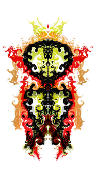 B - Lettre B - Symétrie - Alphabet Digitale Künste mit dem Titel "B - Lettre B - Symé…" von Benoît Dardier, Original-Kunstwerk, Digitale Malerei