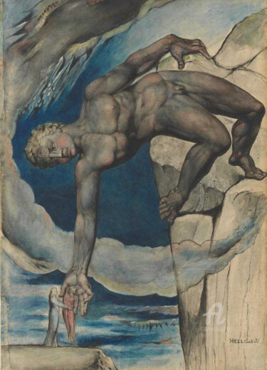 Pintura intitulada "William Blake - Ant…" por Benoît Dardier, Obras de arte originais, Tinta