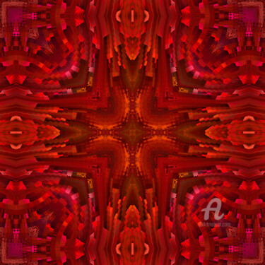Digitale Kunst getiteld "Passion Rouge - Red…" door Benoît Dardier, Origineel Kunstwerk, 2D Digital Work