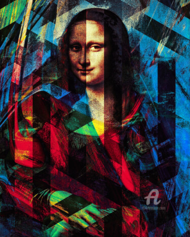 Arte digital titulada "La Joconde - Léonar…" por Benoît Dardier, Obra de arte original, Trabajo Digital 2D