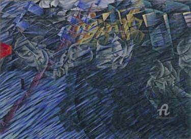 Pintura titulada "Boccioni Umberto -…" por Benoît Dardier, Obra de arte original, Acrílico