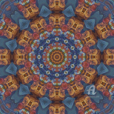 Arts numériques intitulée "Le buveur - Mandala…" par Benoît Dardier, Œuvre d'art originale, Travail numérique 2D