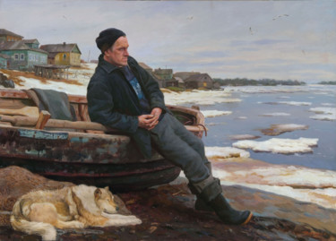 Fisherman Картина под названием "Fisherman" - Andrey Dareev, Подлинное произведение искусства, Масло