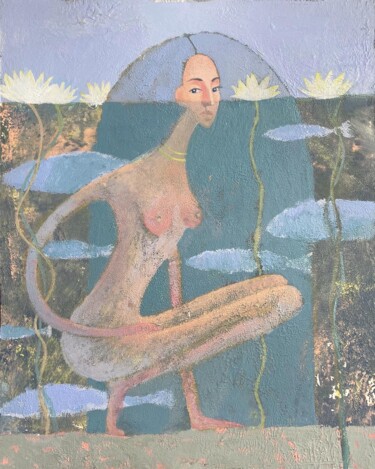 Картина под названием "Two Worlds" - Daria Borisova, Подлинное произведение искусства, Акрил