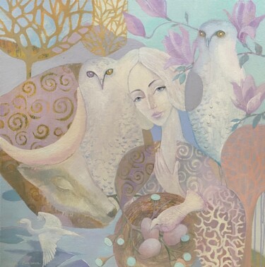 Pittura intitolato "Spring" da Daria Borisova, Opera d'arte originale, Acrilico