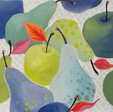 Painting titled "Pears" by Daria Borisova, Original Artwork, Acrylic