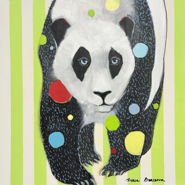 Pintura titulada "Panda Bear. Acrylic…" por Daria Borisova, Obra de arte original, Acrílico