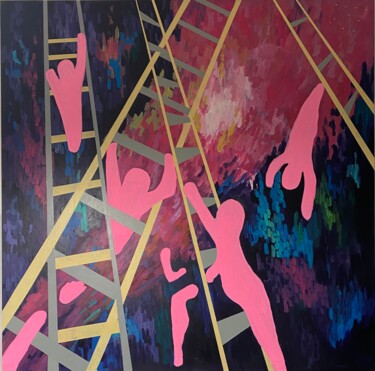 Pintura intitulada "Y Generation Stigma…" por Daria Borshch (Idolly), Obras de arte originais, Acrílico