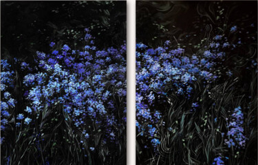 Peinture intitulée "Magic Garden/Flower…" par Daria Dacron, Œuvre d'art originale, Acrylique Monté sur Châssis en bois