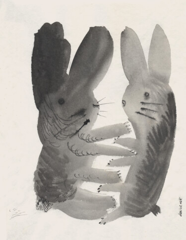 Tekening getiteld "tender" door Daria Doubovik, Origineel Kunstwerk, Inkt
