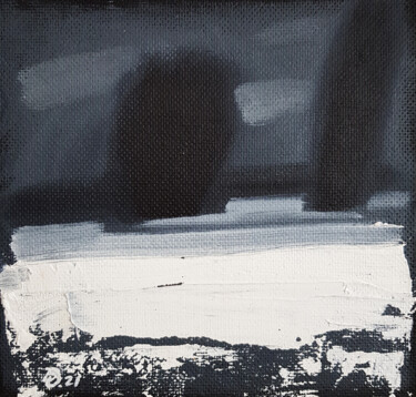 Malerei mit dem Titel "The winter road" von Daria Dubrovskaya, Original-Kunstwerk, Öl Auf Andere starre Platte montiert