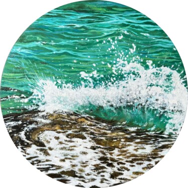 Malerei mit dem Titel "SEASHORE" von Daria Dudochnykova, Original-Kunstwerk, Öl