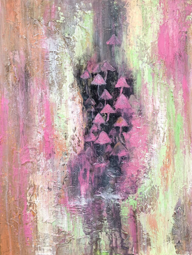 Картина под названием "Mushroom lollipop" - Daria Ilyukhina, Подлинное произведение искусства, Акрил Установлен на Деревянна…
