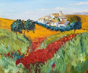 Ζωγραφική με τίτλο "Provence" από Daria Kamishanova, Αυθεντικά έργα τέχνης, Λάδι