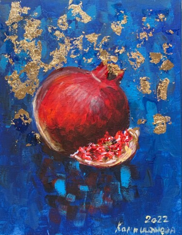 Painting titled "Pomegranate" by Daria Kamishanova, Original Artwork, Acrylic
