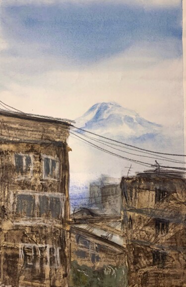 Ζωγραφική με τίτλο "Yerevan" από Daria Kamishanova, Αυθεντικά έργα τέχνης, Ακουαρέλα