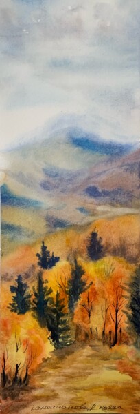 Ζωγραφική με τίτλο "Autumn in Armenia (…" από Daria Kamishanova, Αυθεντικά έργα τέχνης, Ακουαρέλα