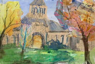 绘画 标题为“Cathedral of Gregor…” 由Daria Kamishanova, 原创艺术品, 水彩