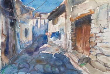 Malerei mit dem Titel "Old yerevan" von Daria Kamishanova, Original-Kunstwerk, Aquarell