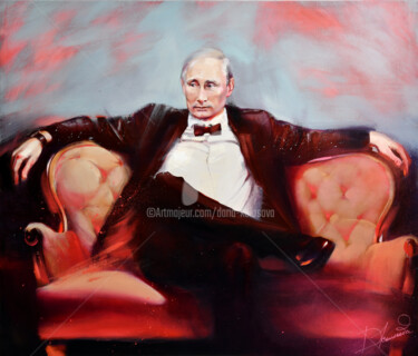 Painting titled "Mr. President Vladi…" by Daria Kolosova, Original Artwork, Oil