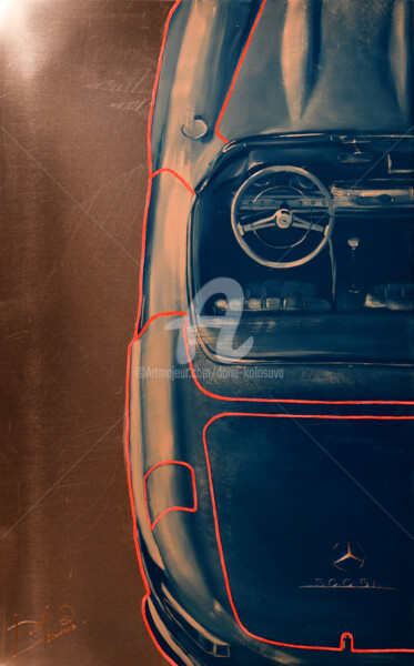 Картина под названием "Mercedes 300 SL" - Daria Kolosova, Подлинное произведение искусства, Масло