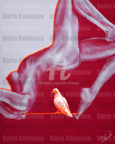 Peinture intitulée "GOOD NEWS" par Daria Kolosova, Œuvre d'art originale, Huile
