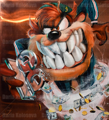 Картина под названием "Tasmanian Devil" - Daria Kolosova, Подлинное произведение искусства, Масло