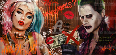 Картина под названием "Joker (triptych)" - Daria Kolosova, Подлинное произведение искусства, Масло