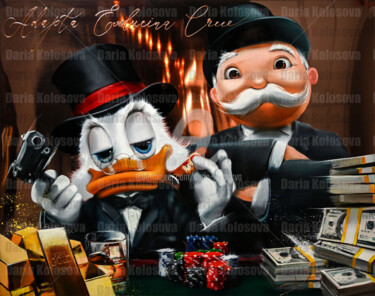 Картина под названием "Gangsters" - Daria Kolosova, Подлинное произведение искусства, Масло