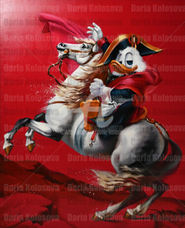 Malerei mit dem Titel "Napoleon Bonaparte" von Daria Kolosova, Original-Kunstwerk, Öl