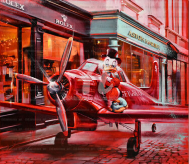 Painting titled "Jet" by Daria Kolosova, Original Artwork, Oil