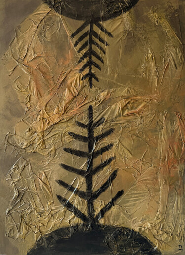 Malerei mit dem Titel "Pizne Trypillia (Do…" von Daria Lisova, Original-Kunstwerk, Acryl Auf Keilrahmen aus Holz montiert