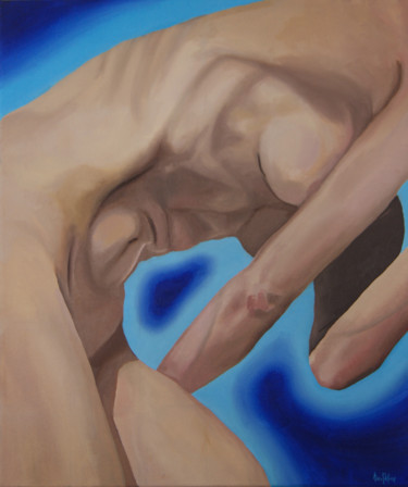 Malerei mit dem Titel "Drowning Reflection" von Daria Petrova, Original-Kunstwerk, Öl