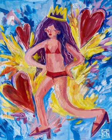 Painting titled "Summery" by Daria Pronina, Original Artwork, Acrylic