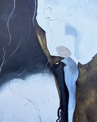 Painting titled "Waterfall" by Daria Sugrobova, Original Artwork, Acrylic