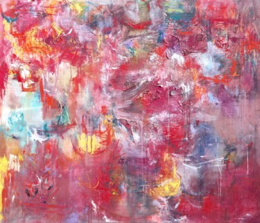Картина под названием "FEUER (FIRE)" - Daria Wagner, Подлинное произведение искусства, Акрил Установлен на Деревянная рама д…