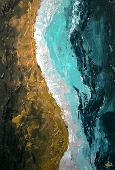 Painting titled ""Seaside"" by Daria Zadorozhnaia, Original Artwork, Acrylic