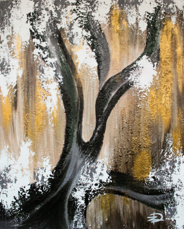 Картина под названием "Tree" - Дарья Задорожная, Подлинное произведение искусства, Акрил