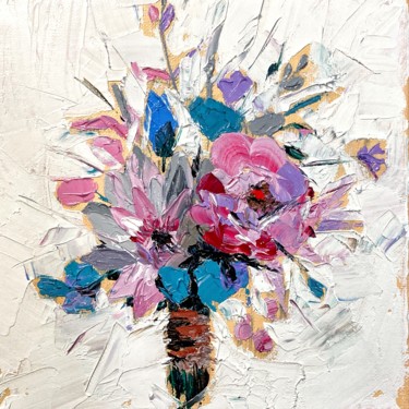 Pittura intitolato "Bridal Bouquet" da Daria Baklykova, Opera d'arte originale, Olio