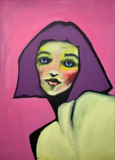 Painting titled "Emily" by Daria Ozhereleva, Original Artwork, Acrylic