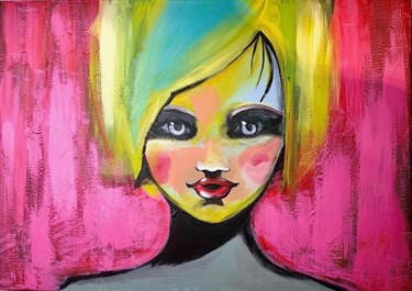 Картина под названием "Brigitte" - Daria Ozhereleva, Подлинное произведение искусства, Акрил