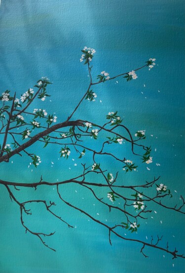 Ζωγραφική με τίτλο "Apple-tree Original…" από Dariari, Αυθεντικά έργα τέχνης, Ακρυλικό
