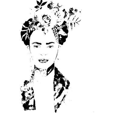 Digital Arts titled "Frida" by Daria Vysotskaia, Original Artwork, Digital Painting