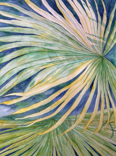 Painting titled "Tropics" by Dariia Pavlenko, Original Artwork, Watercolor